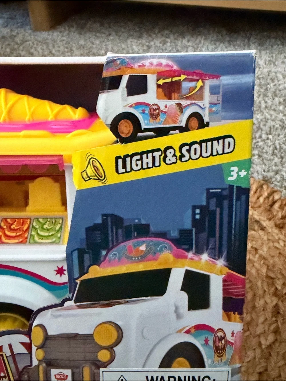 Ice Cream Van - White, Pink & Yellow Kids Toy
